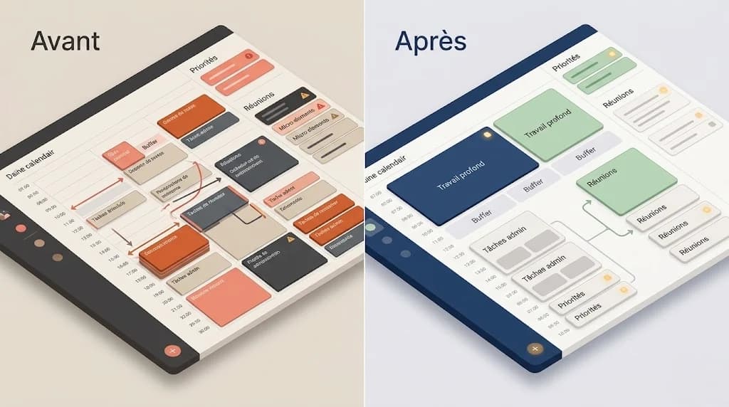 Planification intelligente Nizaame : avant et après